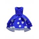 Girls Kids Bow Polka Dot Ruffle Sleeveless Princess Dress