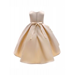 Girls Kids Bow Embroidered Sleeveless Princess Dress