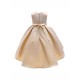 Girls Kids Bow Embroidered Sleeveless Princess Dress