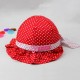 MZ1140 Pure Cotton Cute Children’s Hat with Dots Flower Pattern Red