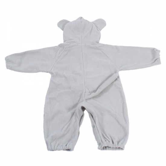 NEW Newborn Baby Girl Boy’s Cute Hooded Fleece Jumpsuit Onepiece Suit Romper Costume Cray Mouse 95