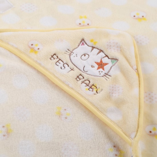 93 93cm Newborn Baby Wrapped Spring Autumn Winter Supplies Thick Warm Flannel Quilt Towel  Pink Giraffe