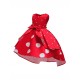 Girls Kids Bow Polka Dot Ruffle Sleeveless Princess Dress