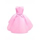 Girls Kids Bow Polka Dot Ruffle Sleeveless Princess Dress