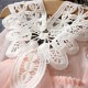 Girls Children Pearls Lace Stitching O  neck Knee Length Princess Dress